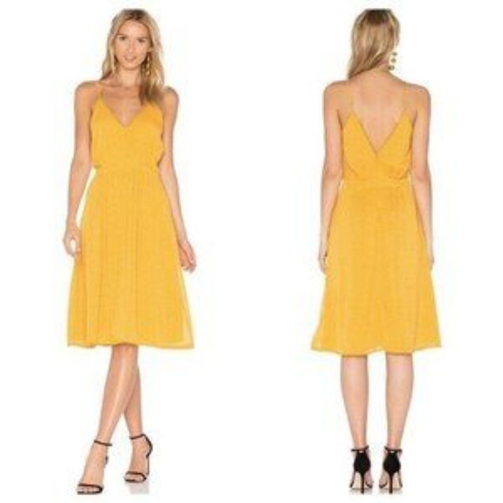 House of Harlow 1960 x Revolve Ines Dress in mustard, size XS